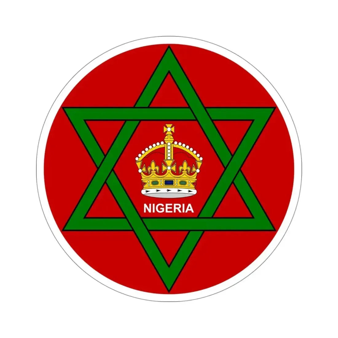Badge of Nigeria (1914–1952) STICKER Vinyl Die-Cut Decal 4 Inch - The Sticker Space