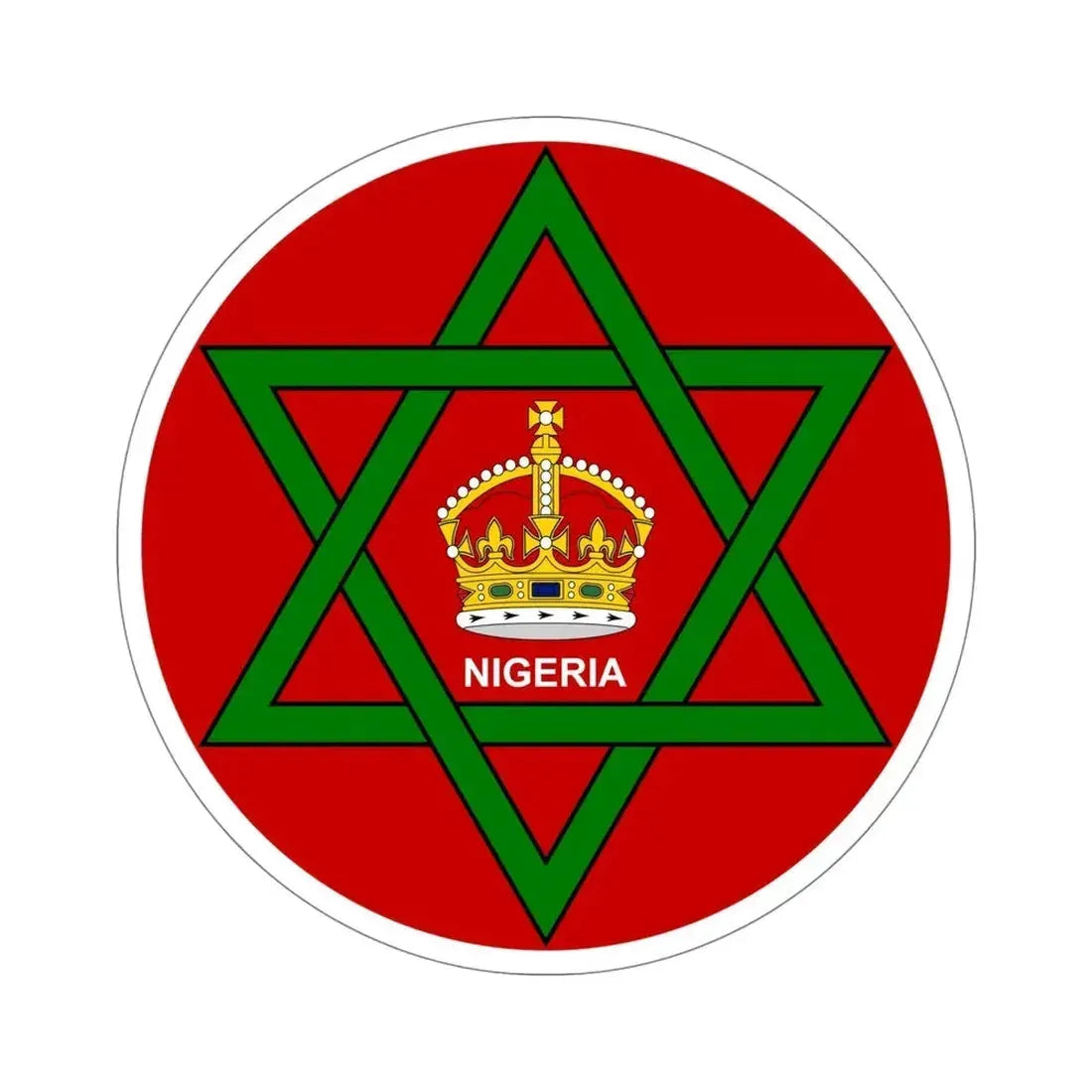 Badge of Nigeria (1914–1952) STICKER Vinyl Die-Cut Decal 5 Inch - The Sticker Space