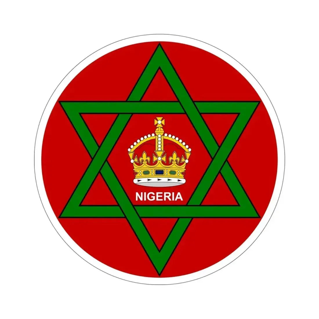 Badge of Nigeria (1914–1952) STICKER Vinyl Die-Cut Decal 6 Inch - The Sticker Space
