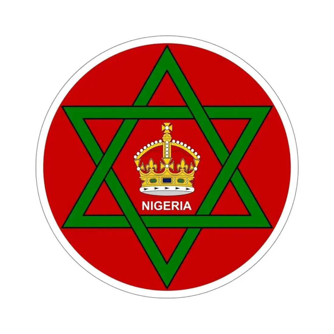 Badge of Nigeria (1914–1952) STICKER Vinyl Die-Cut Decal - The Sticker Space