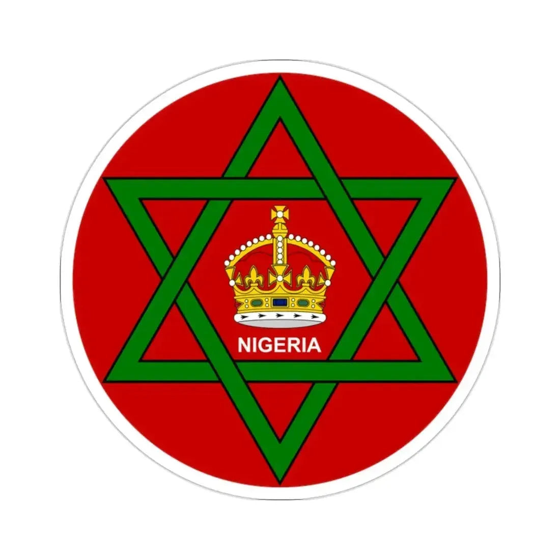 Badge of Nigeria (1914–1952) STICKER Vinyl Die-Cut Decal - The Sticker Space
