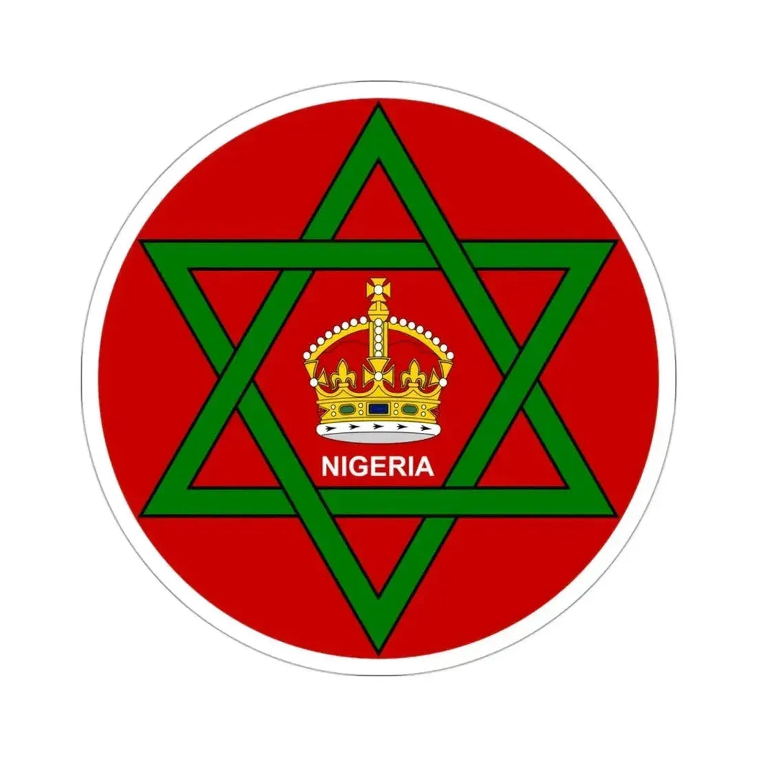 Badge of Nigeria (1914–1952) STICKER Vinyl Die-Cut Decal - The Sticker Space