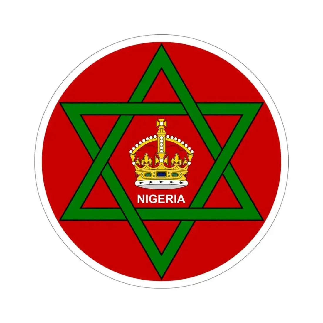 Badge of Nigeria (1914–1952) STICKER Vinyl Die-Cut Decal - The Sticker Space