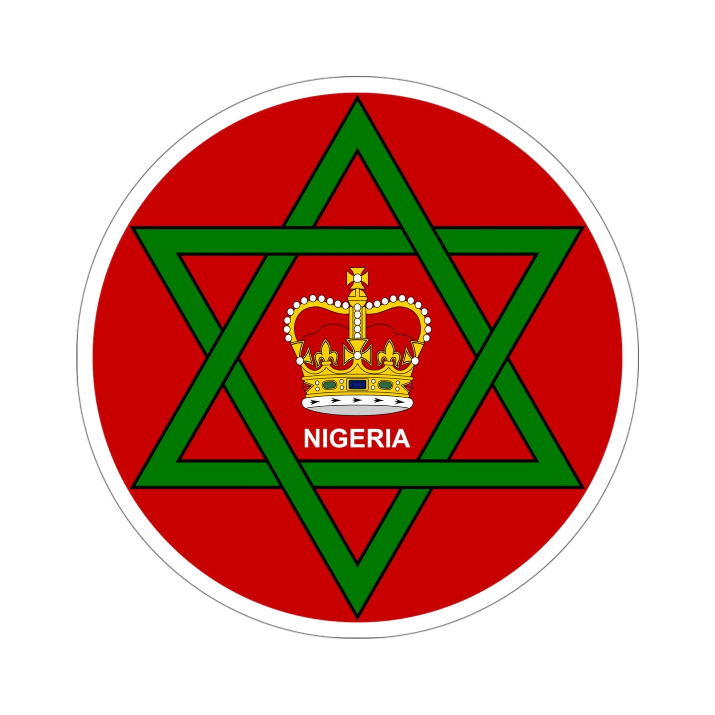 Badge of Nigeria (1952–1960) STICKER Vinyl Die-Cut Decal-4 Inch-The Sticker Space