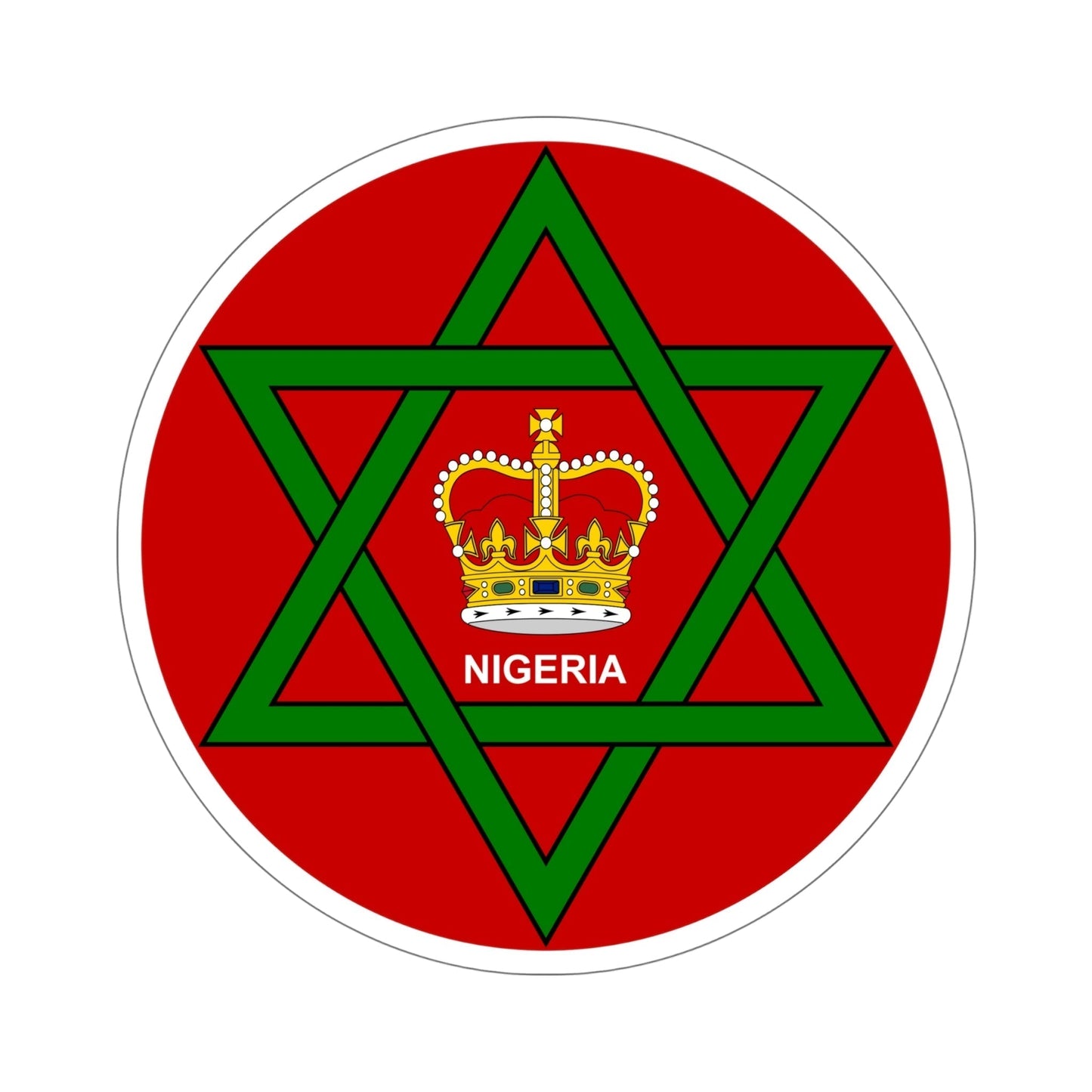 Badge of Nigeria (1952–1960) STICKER Vinyl Die-Cut Decal-6 Inch-The Sticker Space