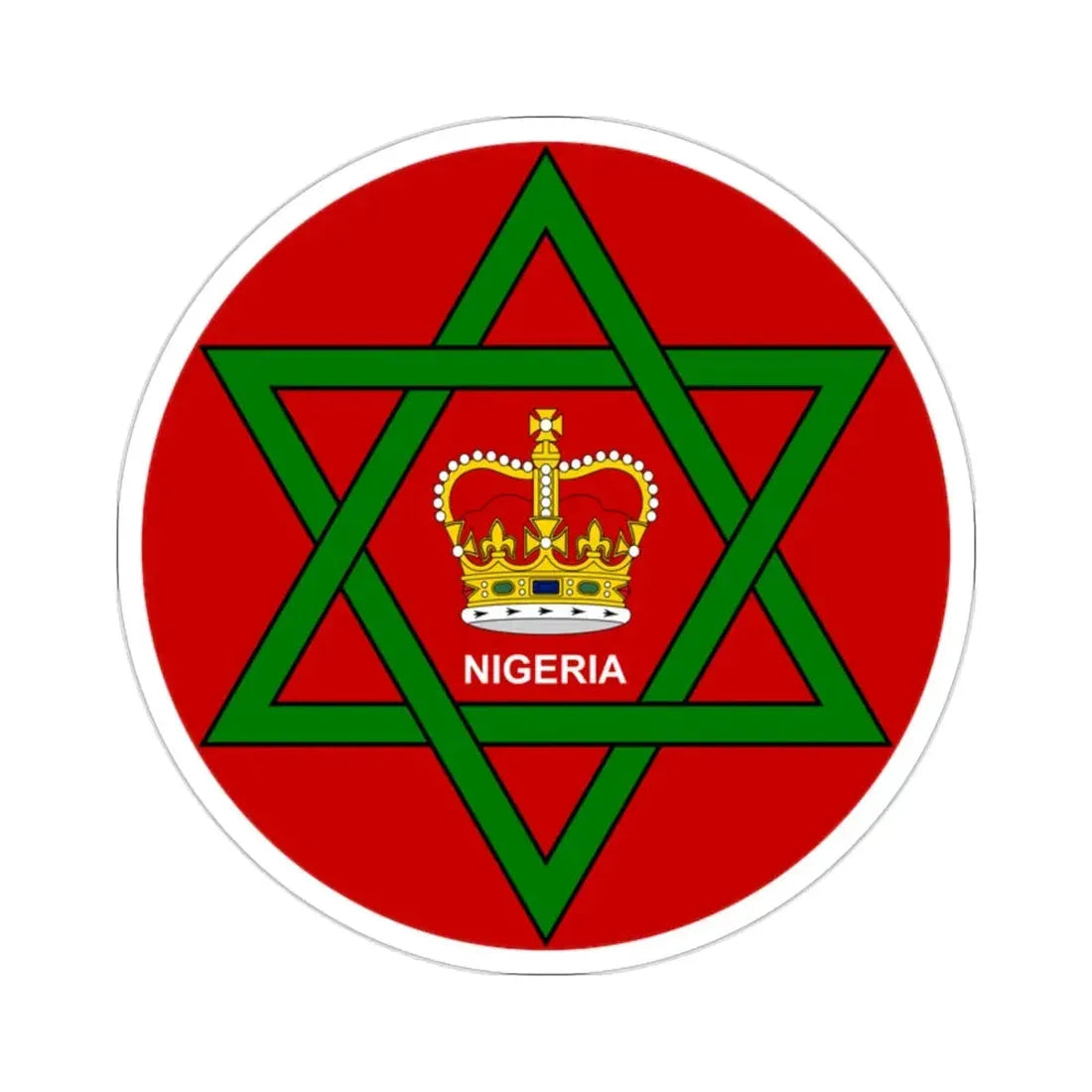 Badge of Nigeria (1952–1960) STICKER Vinyl Die-Cut Decal 2 Inch - The Sticker Space