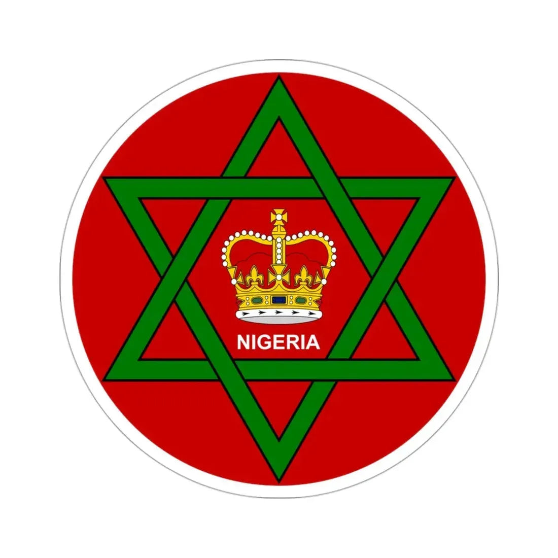 Badge of Nigeria (1952–1960) STICKER Vinyl Die-Cut Decal 3 Inch - The Sticker Space