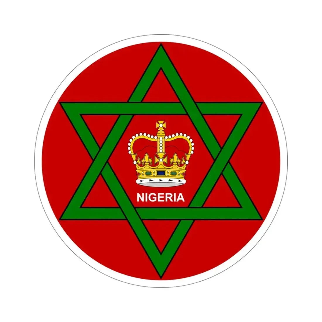 Badge of Nigeria (1952–1960) STICKER Vinyl Die-Cut Decal 4 Inch - The Sticker Space