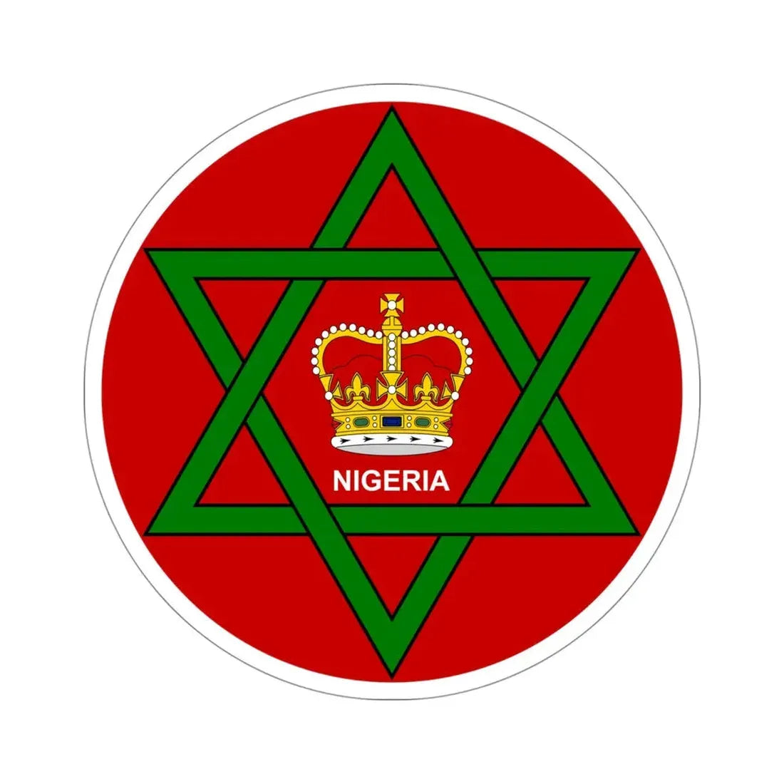 Badge of Nigeria (1952–1960) STICKER Vinyl Die-Cut Decal 4 Inch - The Sticker Space