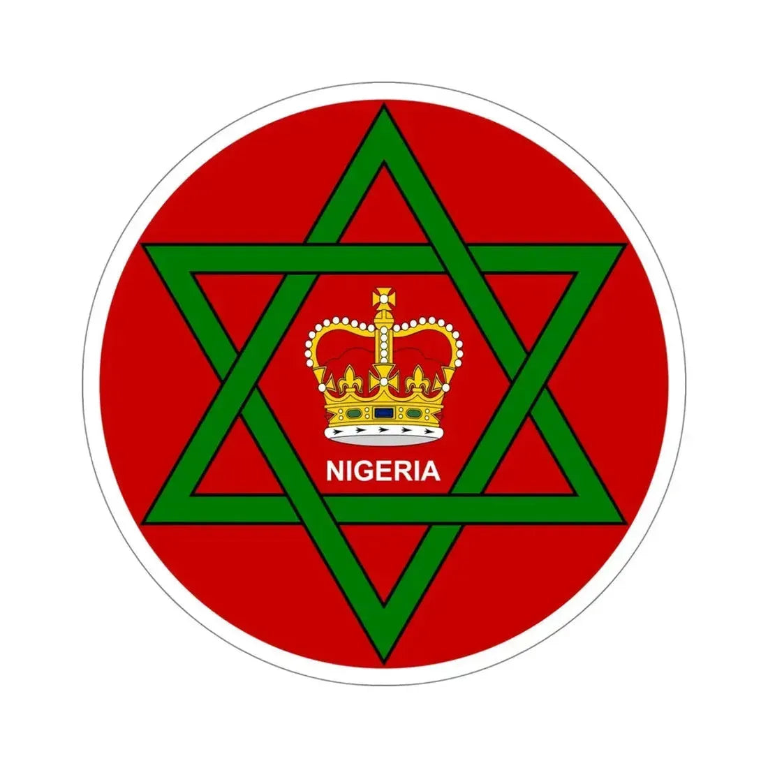 Badge of Nigeria (1952–1960) STICKER Vinyl Die-Cut Decal 5 Inch - The Sticker Space