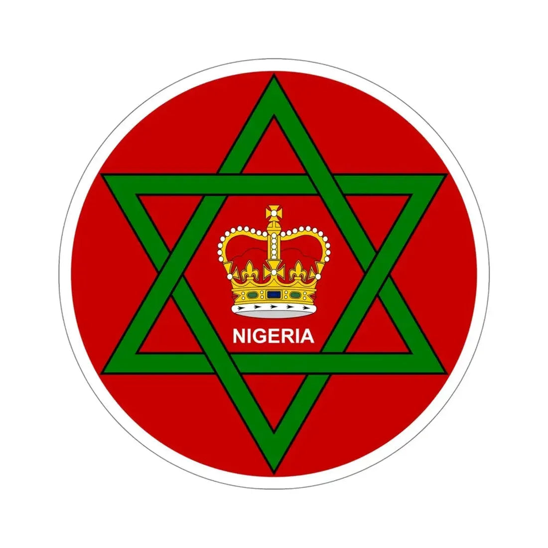 Badge of Nigeria (1952–1960) STICKER Vinyl Die-Cut Decal 5 Inch - The Sticker Space