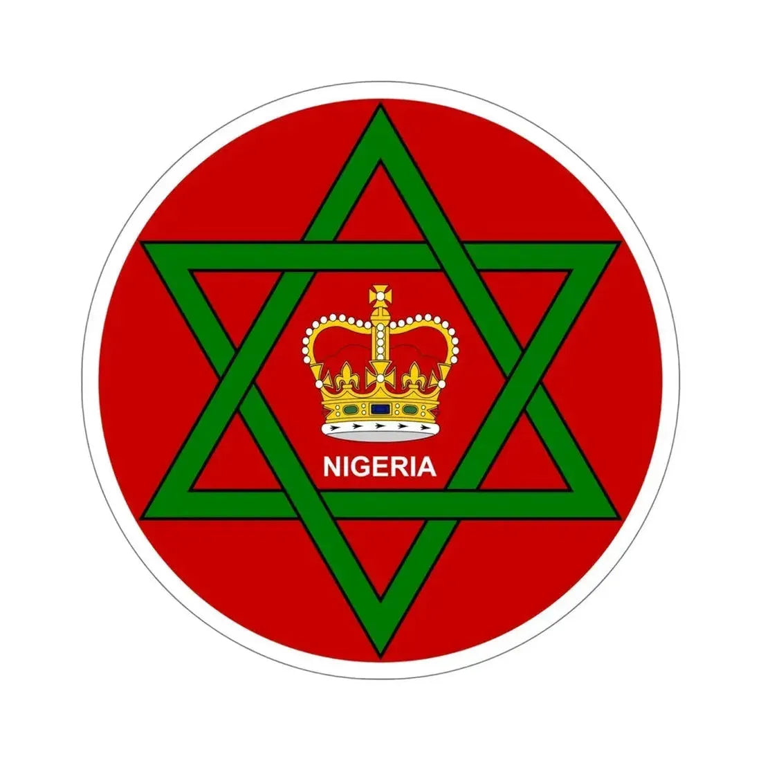 Badge of Nigeria (1952–1960) STICKER Vinyl Die-Cut Decal 6 Inch - The Sticker Space
