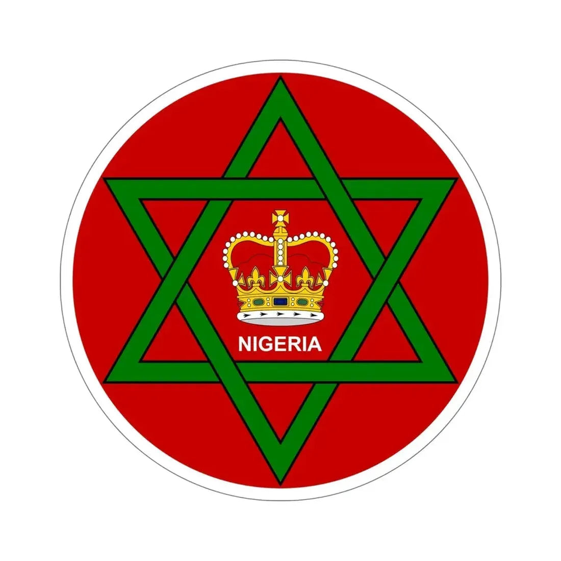 Badge of Nigeria (1952–1960) STICKER Vinyl Die-Cut Decal 6 Inch - The Sticker Space