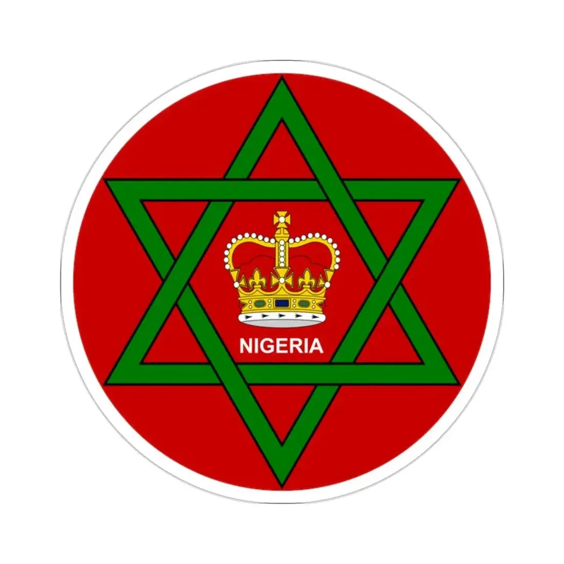 Badge of Nigeria (1952–1960) STICKER Vinyl Die-Cut Decal - The Sticker Space
