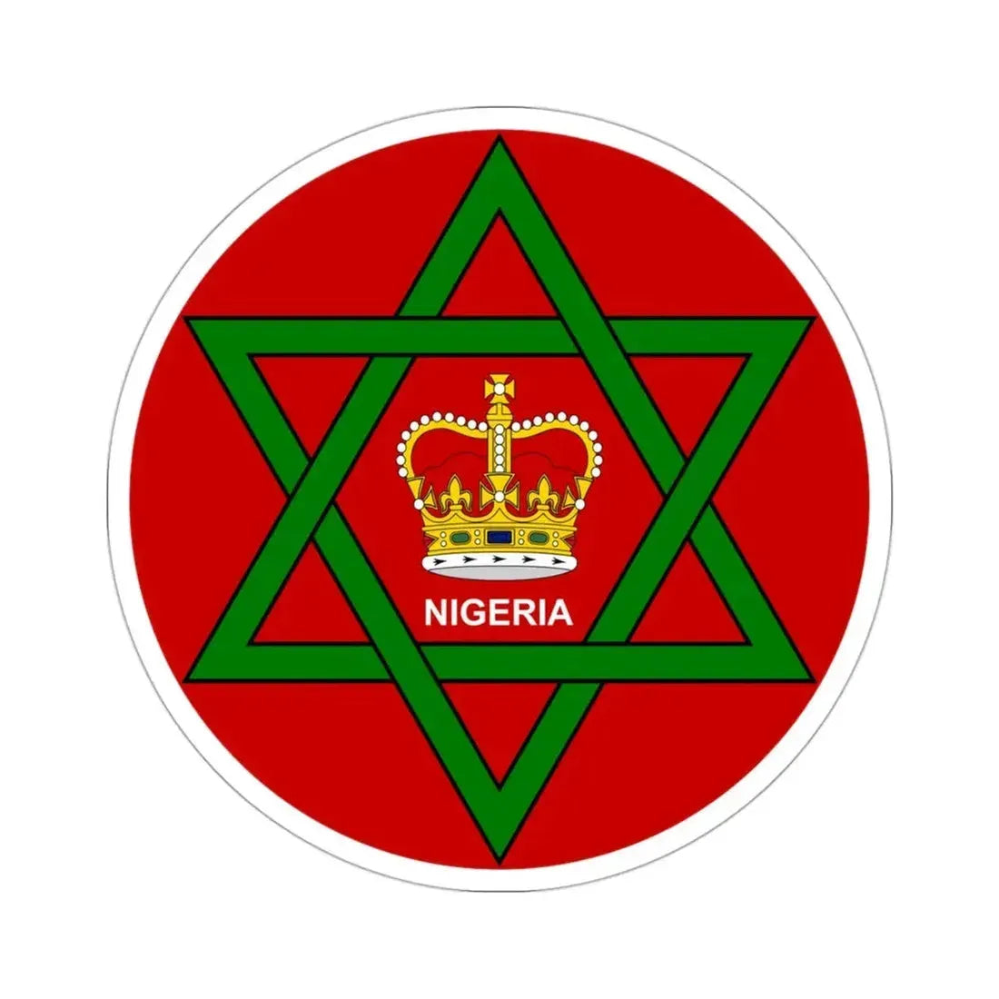Badge of Nigeria (1952–1960) STICKER Vinyl Die-Cut Decal - The Sticker Space