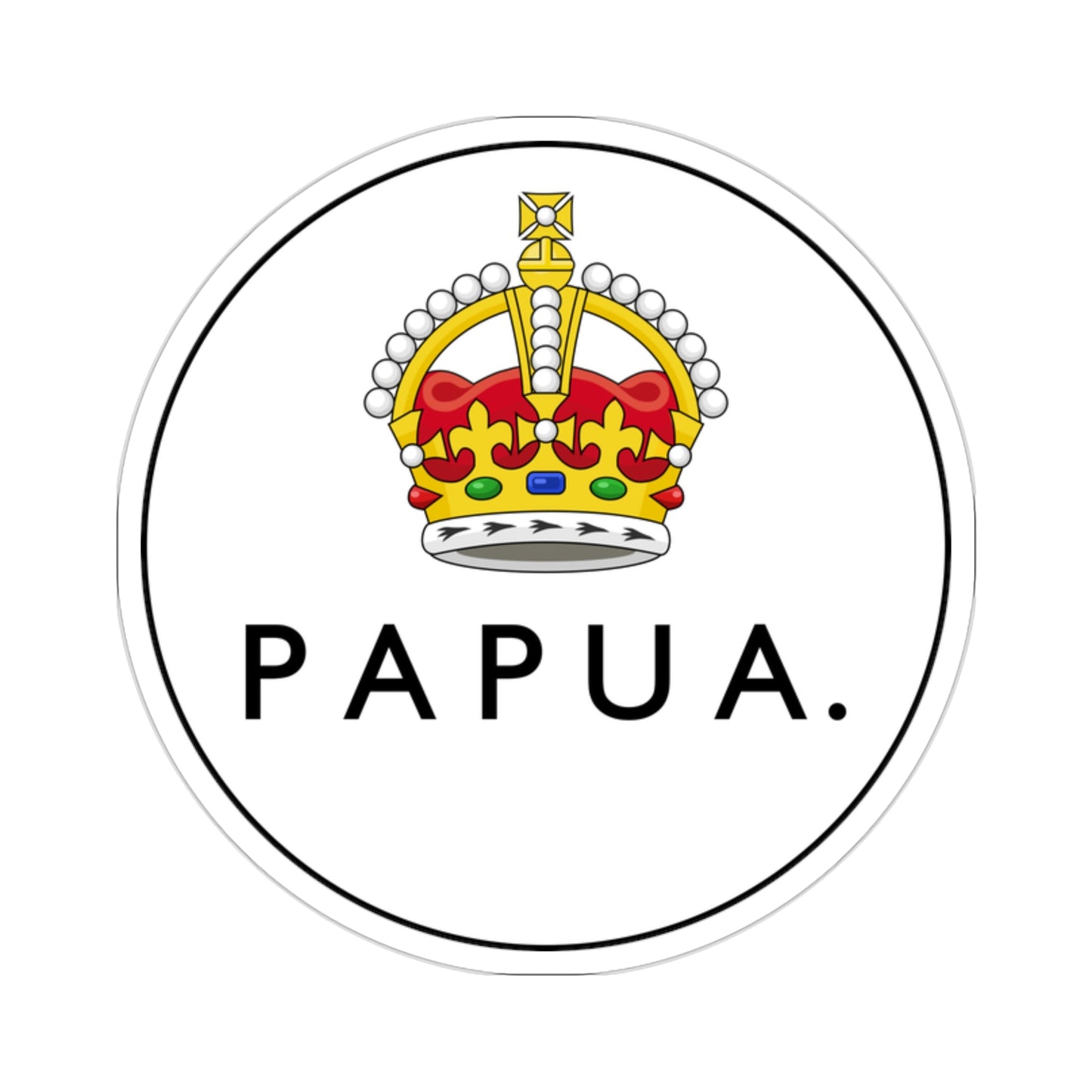 Badge of Papua (1906-1942-1945-1949) STICKER Vinyl Die-Cut Decal-2 Inch-The Sticker Space