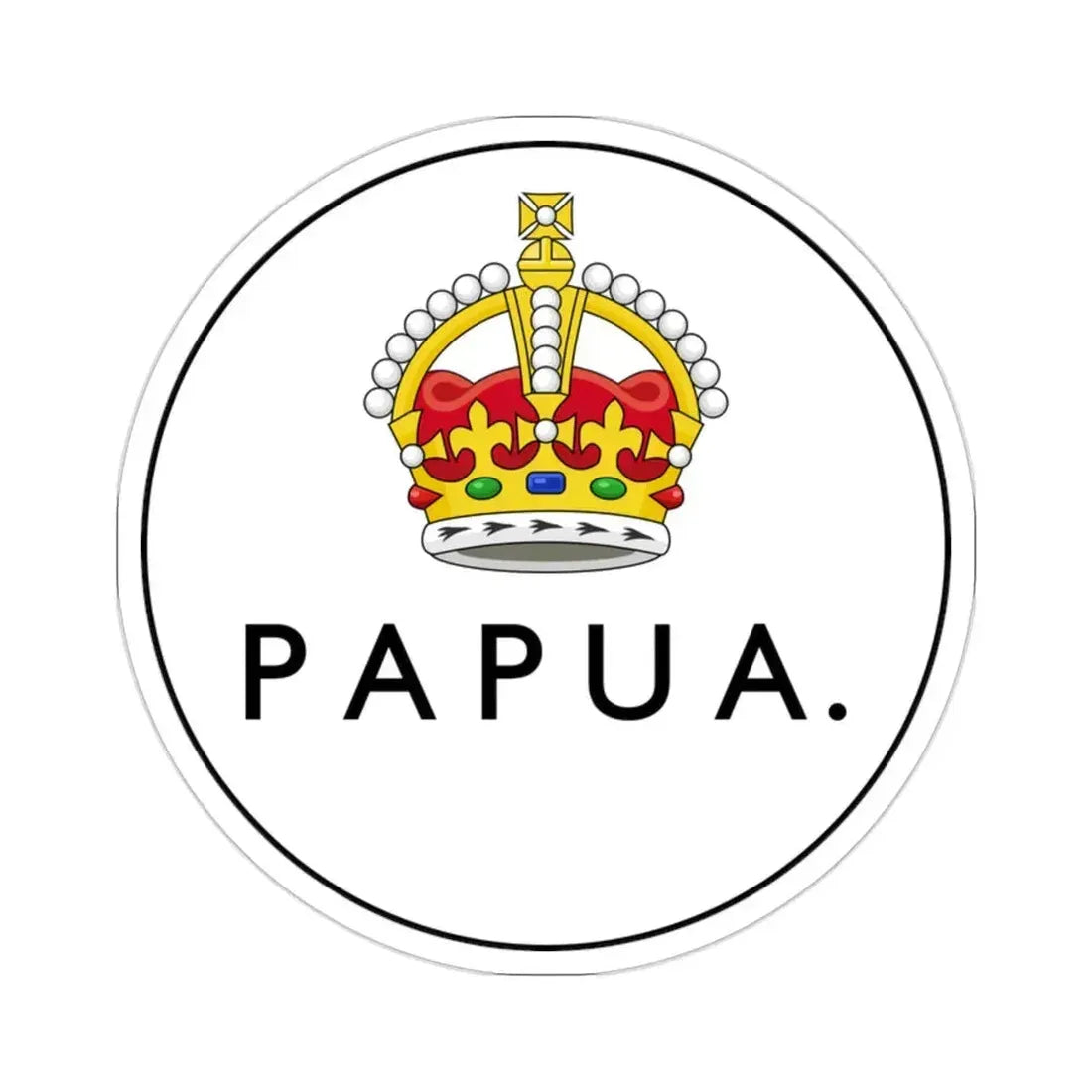 Badge of Papua (1906-1942-1945-1949) STICKER Vinyl Die-Cut Decal 2 Inch - The Sticker Space