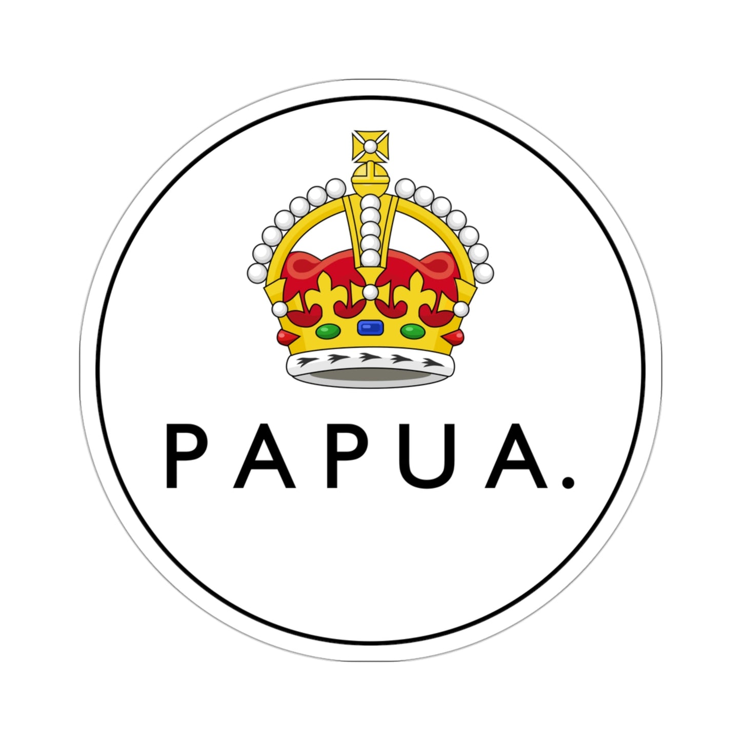 Badge of Papua (1906-1942-1945-1949) STICKER Vinyl Die-Cut Decal-3 Inch-The Sticker Space