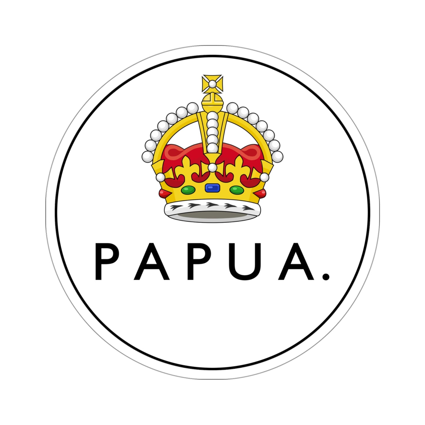 Badge of Papua (1906-1942-1945-1949) STICKER Vinyl Die-Cut Decal-4 Inch-The Sticker Space