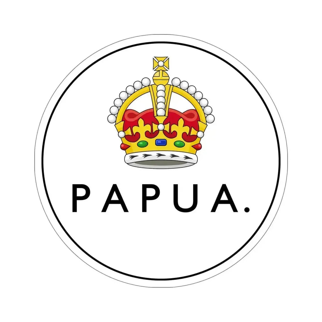 Badge of Papua (1906-1942-1945-1949) STICKER Vinyl Die-Cut Decal 6 Inch - The Sticker Space