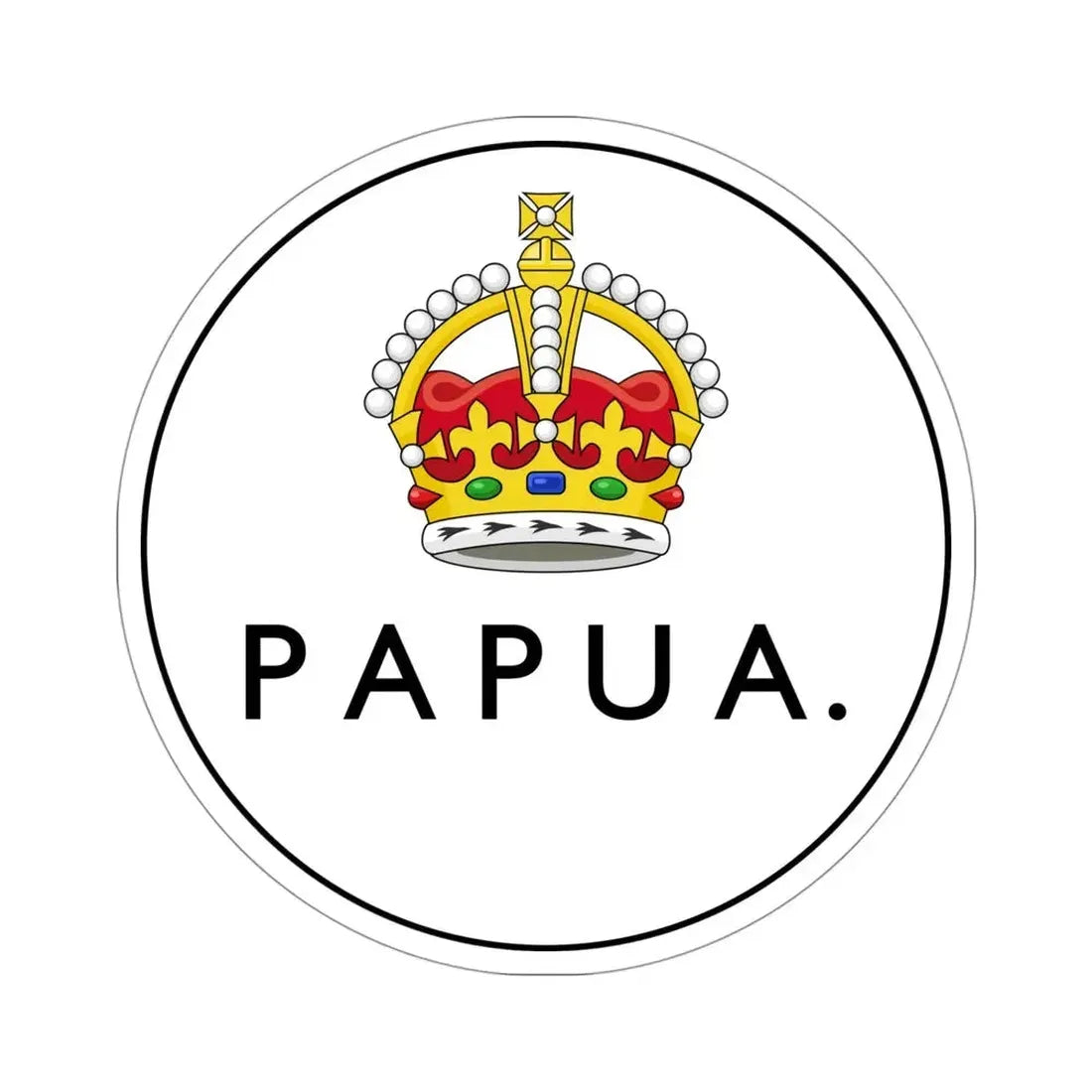 Badge of Papua (1906-1942-1945-1949) STICKER Vinyl Die-Cut Decal - The Sticker Space