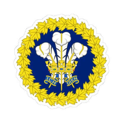Badge of Prince Charles The Prince of Wales Royal Tour of Canada 2012 (Canada) (Coat of Arms) STICKER Vinyl Kiss-Cut Decal 4 Inch White - The Sticker Space