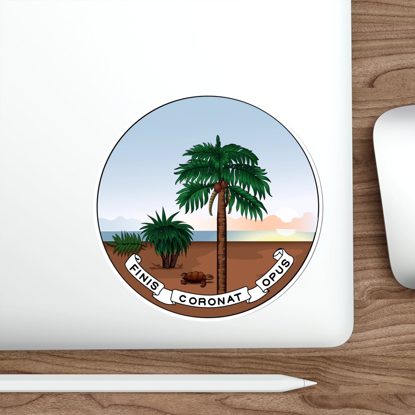 Badge of Seychelles (1903–1961) STICKER Vinyl Die-Cut Decal-The Sticker Space