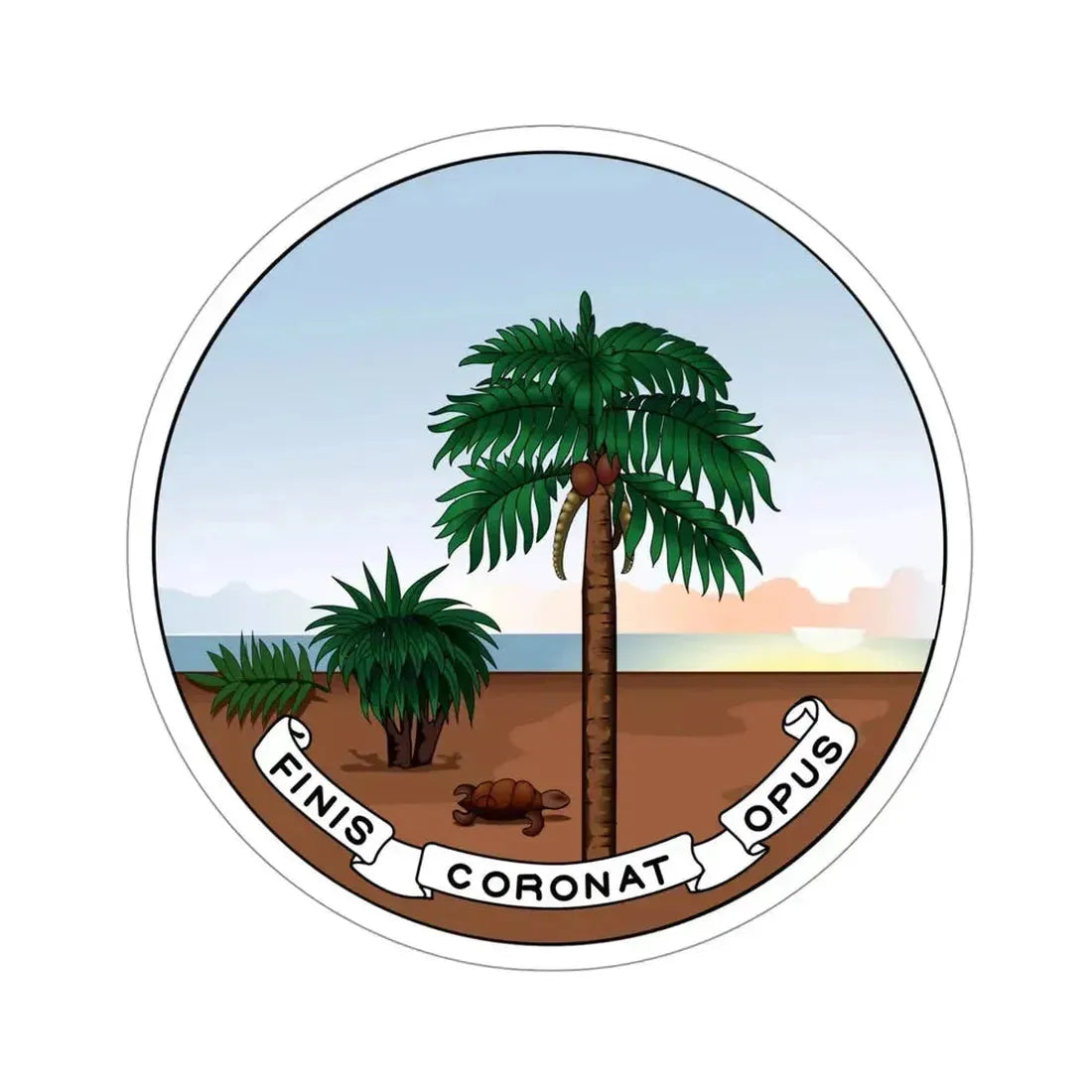 Badge of Seychelles (1903–1961) STICKER Vinyl Die-Cut Decal 4 Inch - The Sticker Space