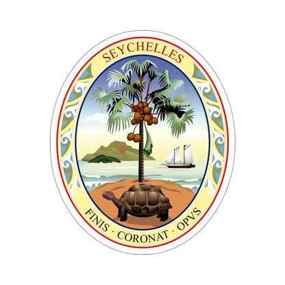 Badge of Seychelles (1961–1976) STICKER Vinyl Die-Cut Decal 5 Inch - The Sticker Space