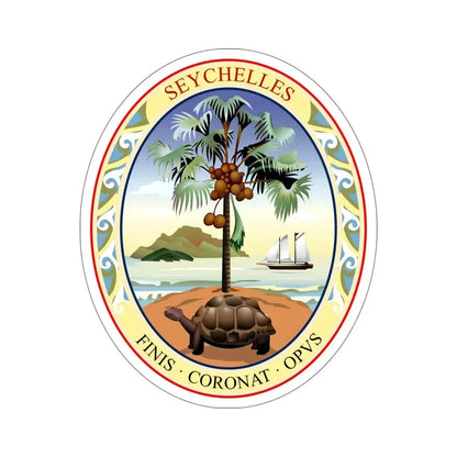 Badge of Seychelles (1961–1976) STICKER Vinyl Die-Cut Decal 6 Inch - The Sticker Space