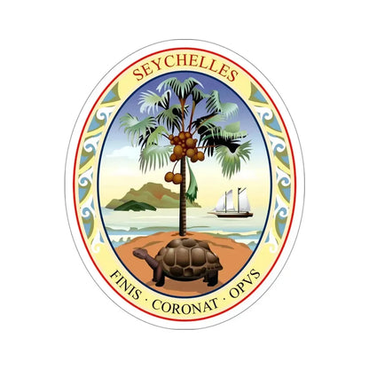 Badge of Seychelles (1961–1976) STICKER Vinyl Die-Cut Decal - The Sticker Space
