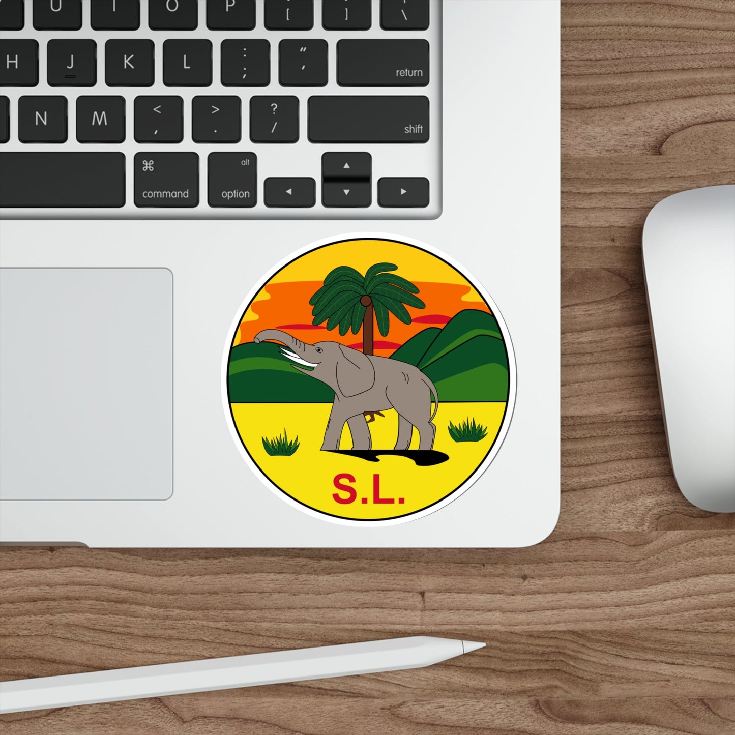 Badge of Sierra Leone (1889-1914) STICKER Vinyl Die-Cut Decal-The Sticker Space