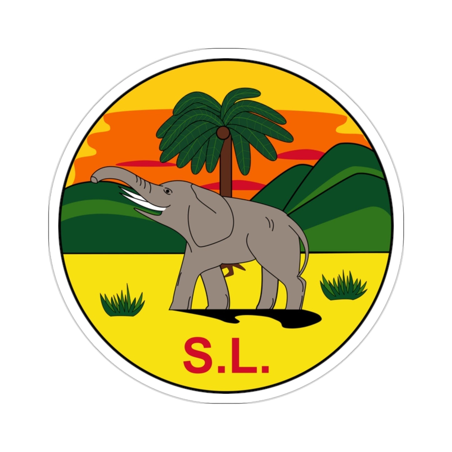 Badge of Sierra Leone (1889-1914) STICKER Vinyl Die-Cut Decal-2 Inch-The Sticker Space