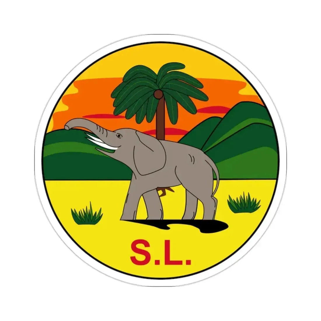 Badge of Sierra Leone (1889-1914) STICKER Vinyl Die-Cut Decal - The Sticker Space