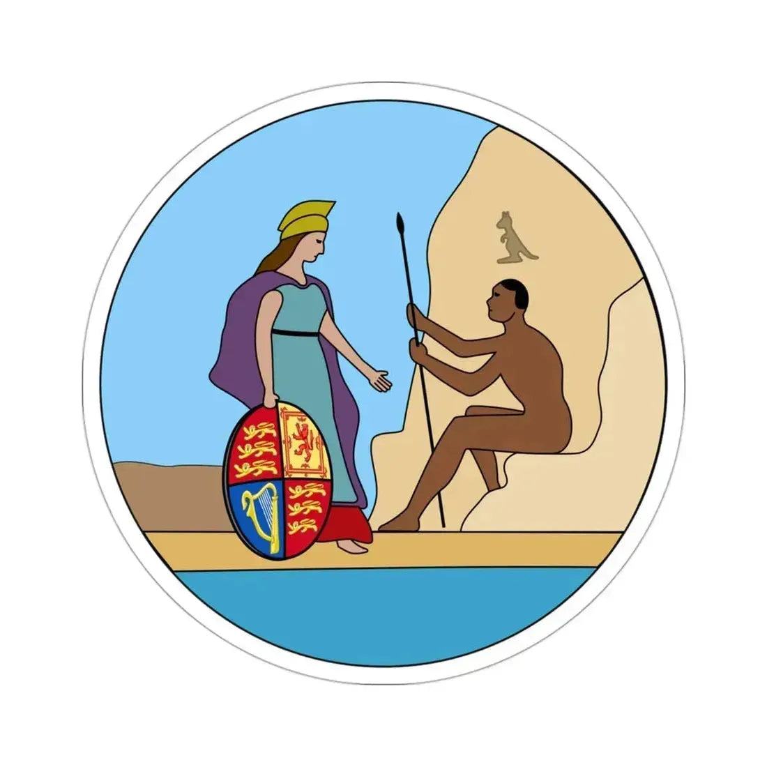 Badge of South Australia (1876–1904) STICKER Vinyl Die-Cut Decal - The Sticker Space