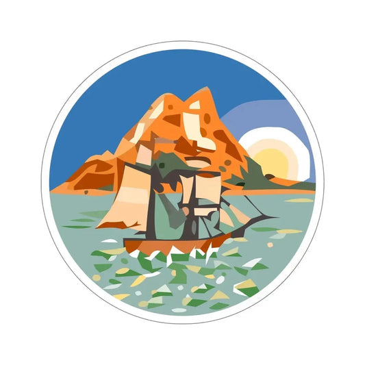 Badge of the British Colony of Labuan (1912–1946) STICKER Vinyl Die-Cut Decal 6 Inch - The Sticker Space