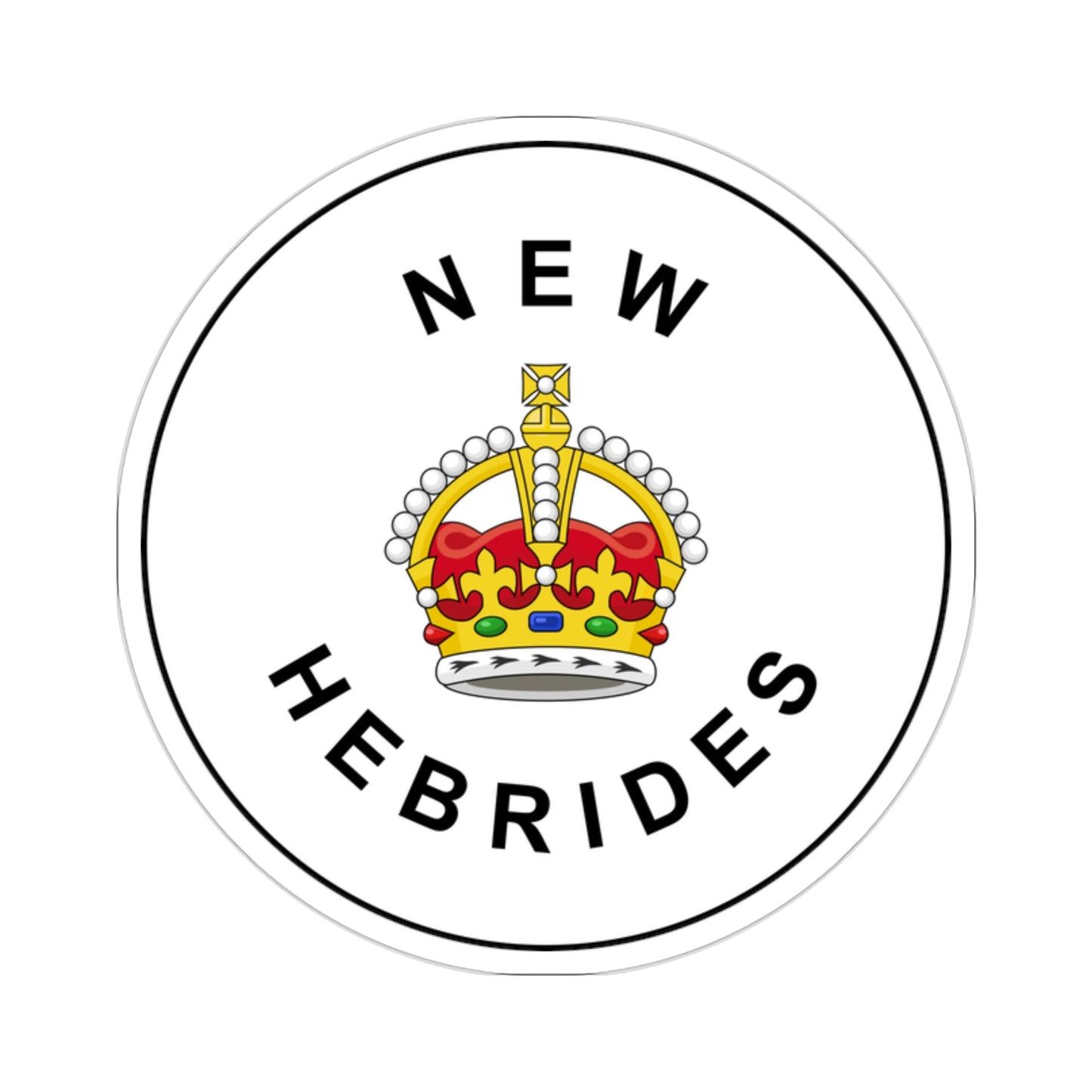 Badge of the British New Hebrides (1906–1952) STICKER Vinyl Die-Cut Decal-2 Inch-The Sticker Space