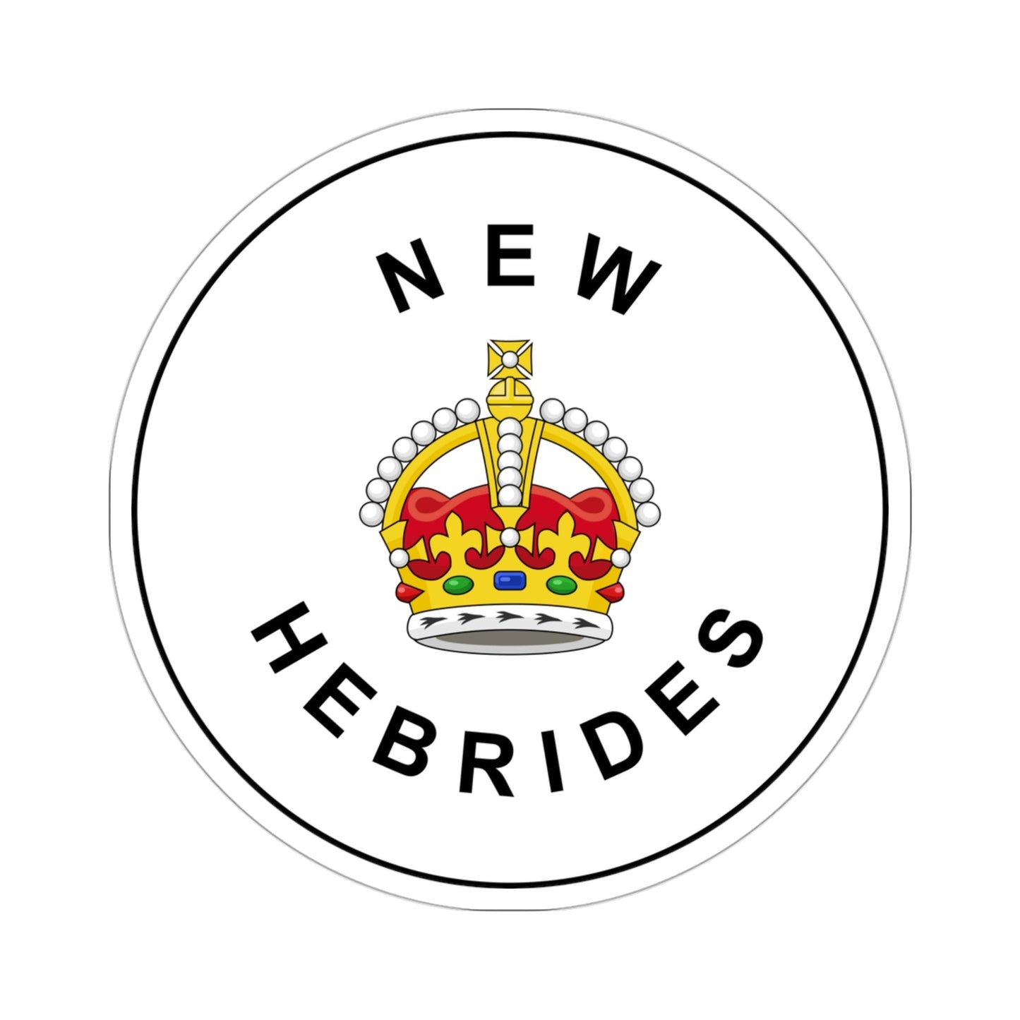 Badge of the British New Hebrides (1906–1952) STICKER Vinyl Die-Cut Decal-3 Inch-The Sticker Space