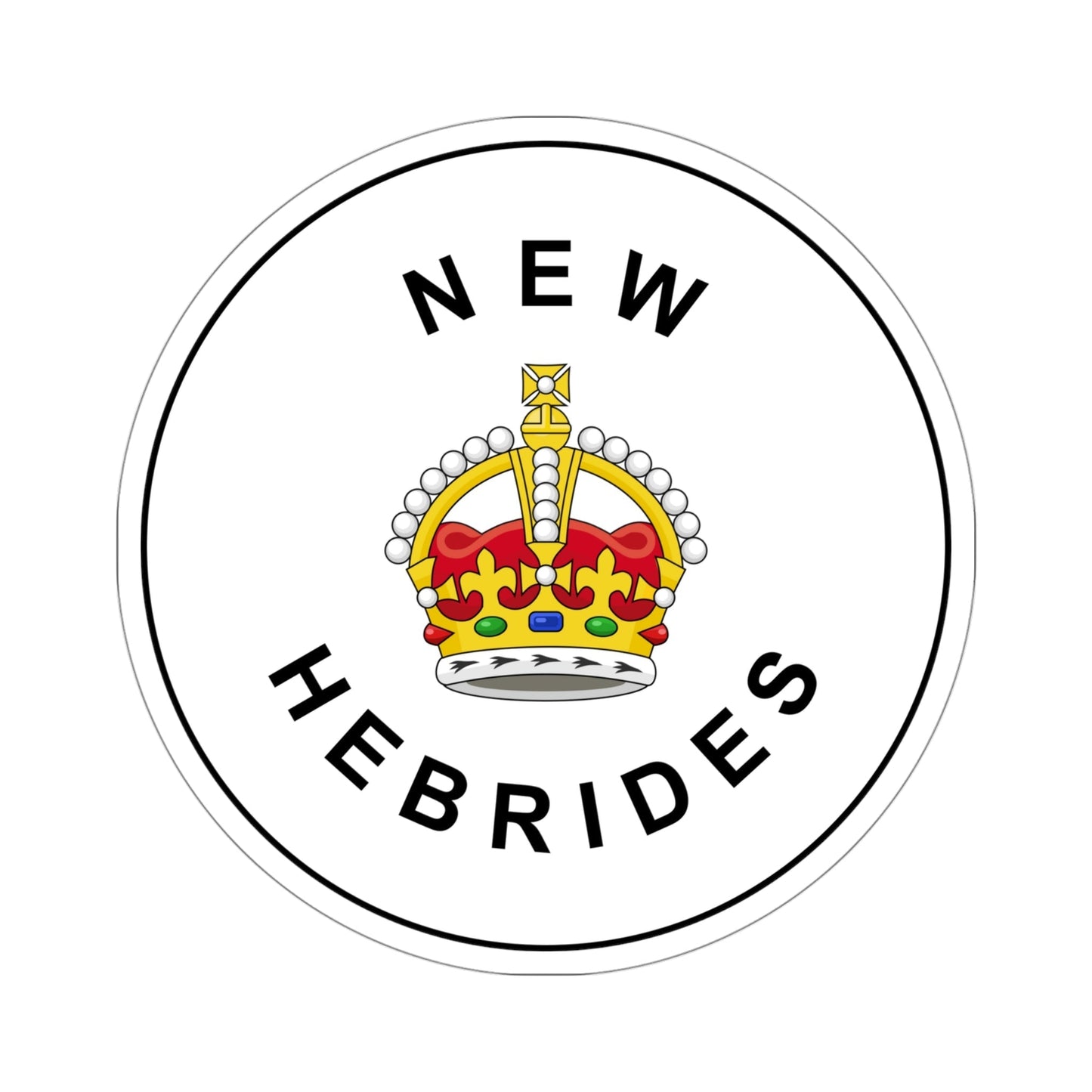 Badge of the British New Hebrides (1906–1952) STICKER Vinyl Die-Cut Decal-4 Inch-The Sticker Space