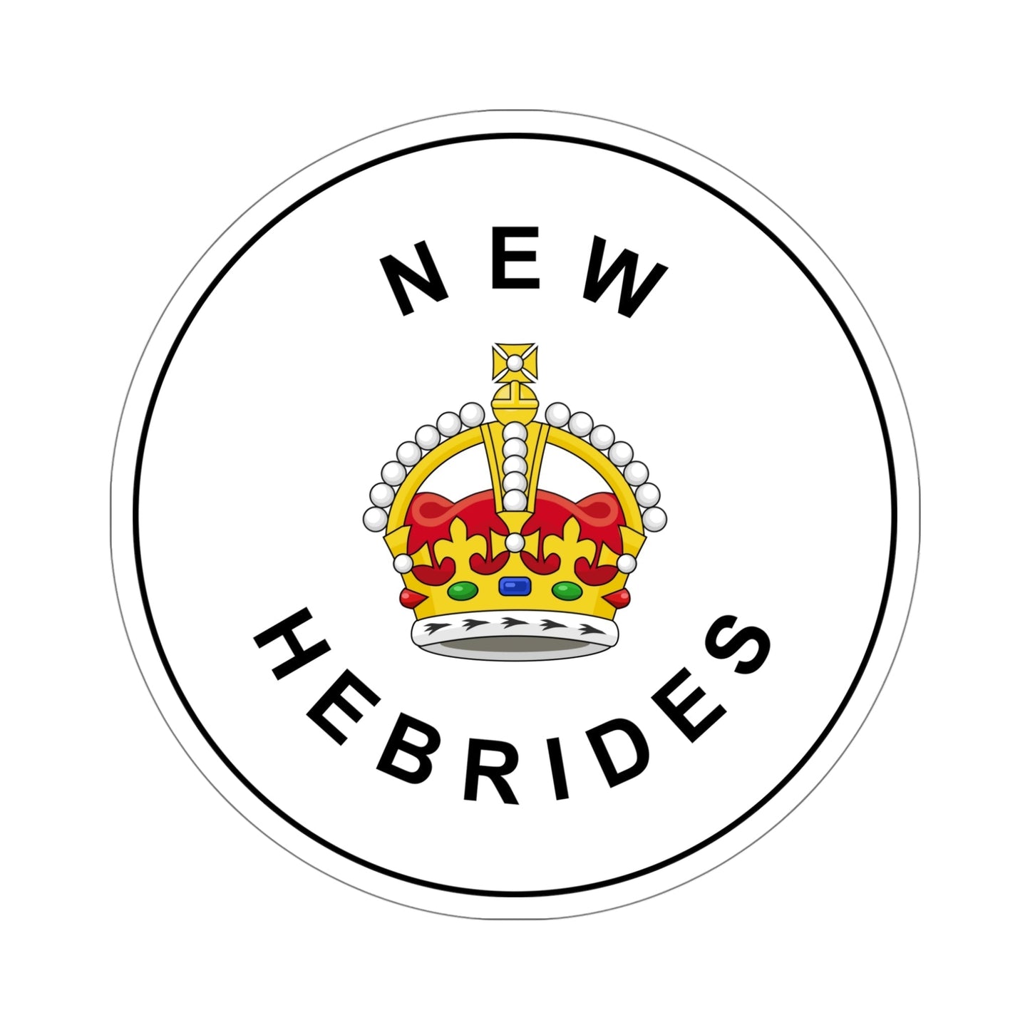 Badge of the British New Hebrides (1906–1952) STICKER Vinyl Die-Cut Decal-5 Inch-The Sticker Space