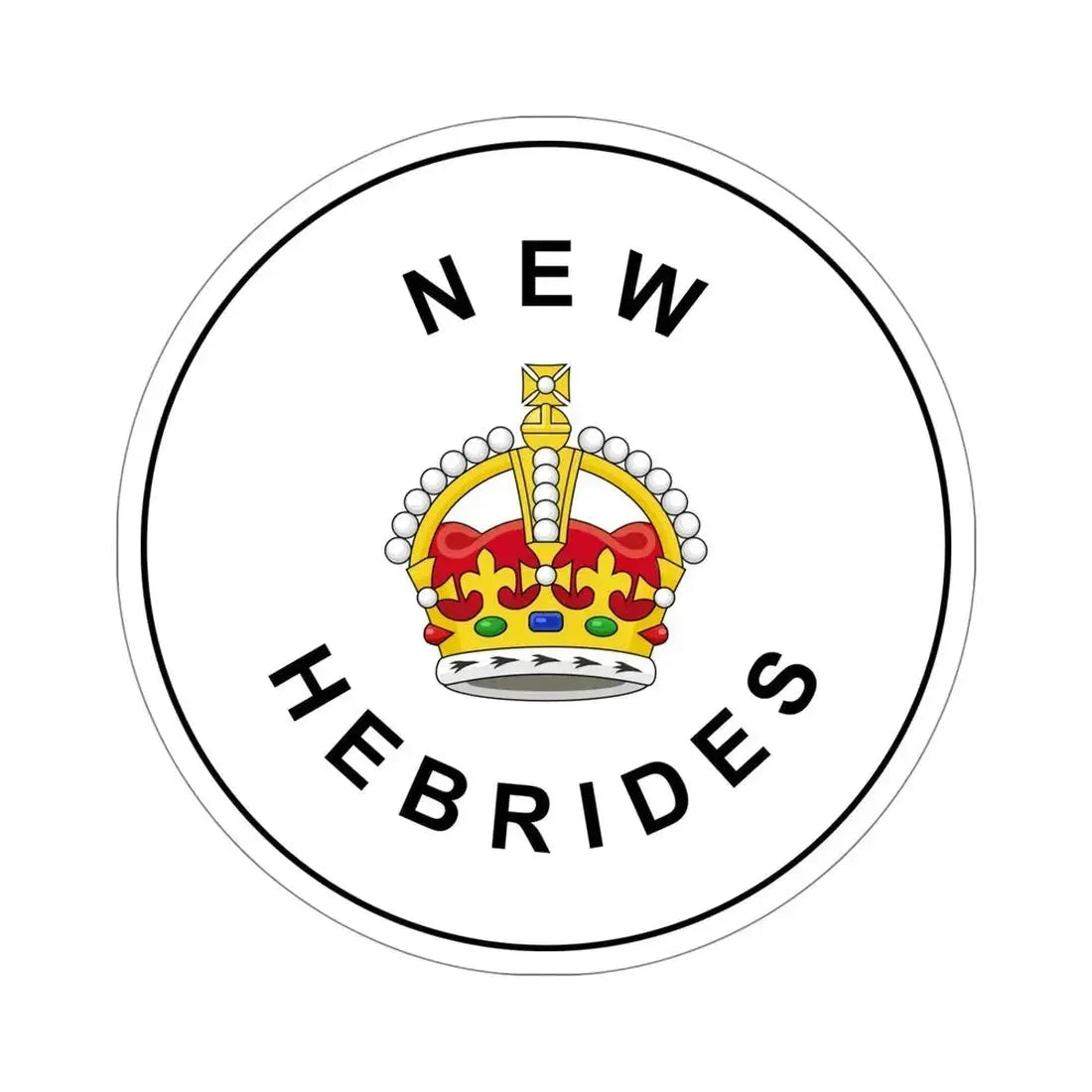 Badge of the British New Hebrides (1906–1952) STICKER Vinyl Die-Cut Decal 5 Inch - The Sticker Space