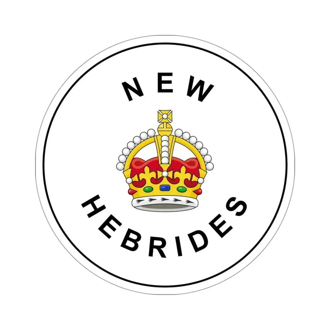 Badge of the British New Hebrides (1906–1952) STICKER Vinyl Die-Cut Decal - The Sticker Space