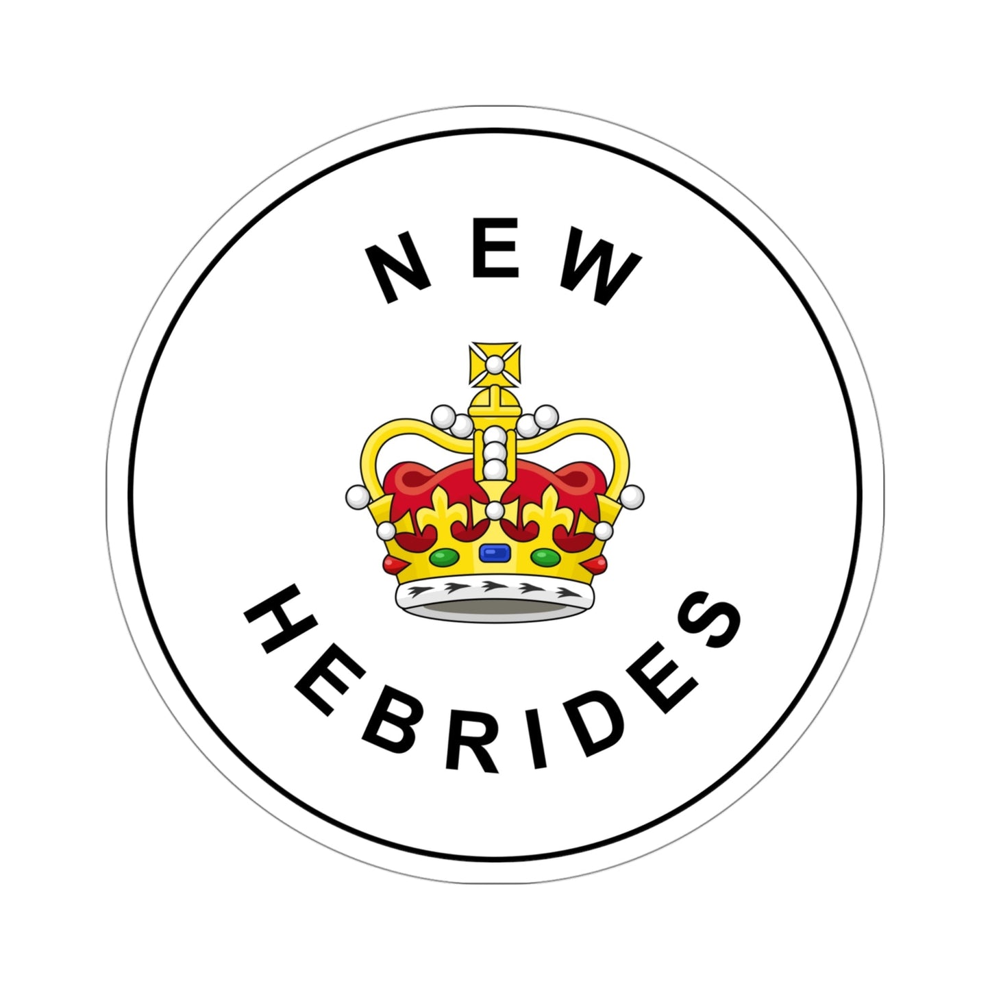 Badge of the British New Hebrides (1952–1980) STICKER Vinyl Die-Cut Decal-4 Inch-The Sticker Space