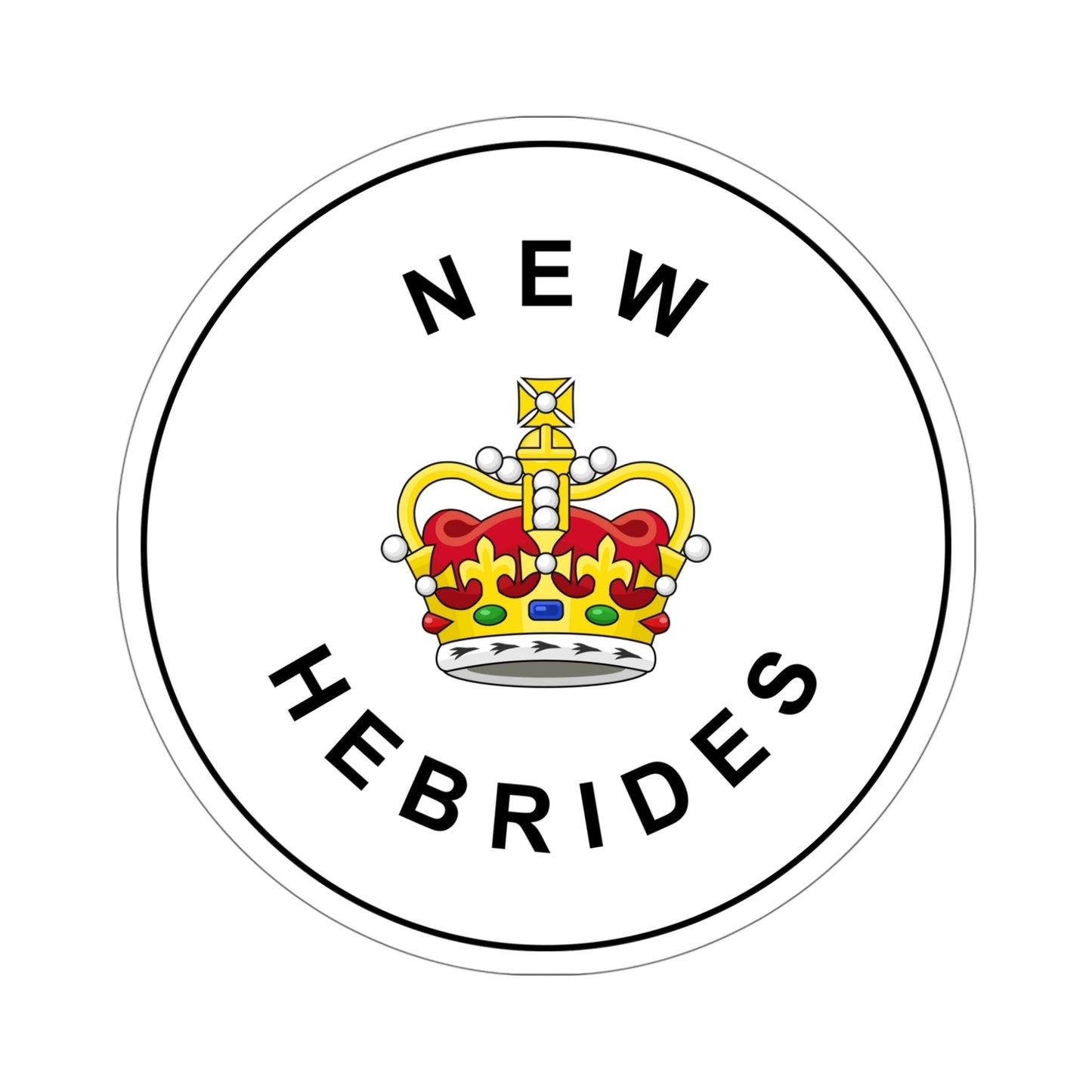 Badge of the British New Hebrides (1952–1980) STICKER Vinyl Die-Cut Decal-5 Inch-The Sticker Space