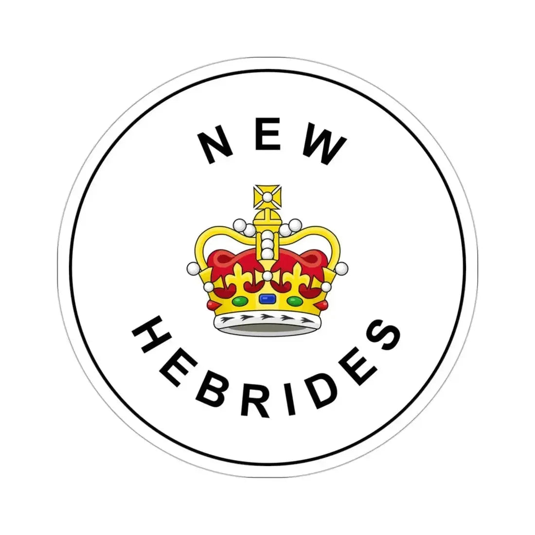 Badge of the British New Hebrides (1952–1980) STICKER Vinyl Die-Cut Decal 3 Inch - The Sticker Space