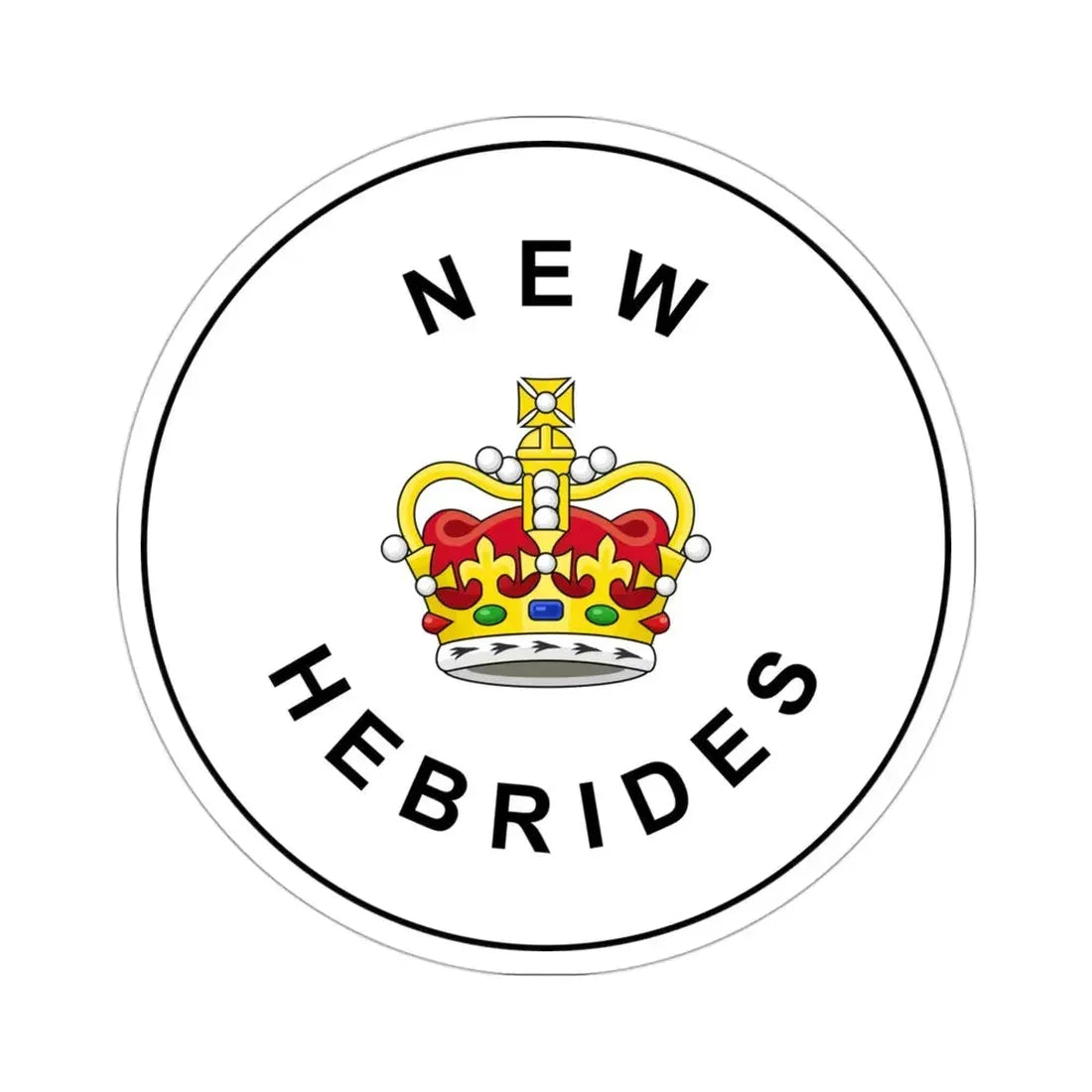 Badge of the British New Hebrides (1952–1980) STICKER Vinyl Die-Cut Decal 3 Inch - The Sticker Space