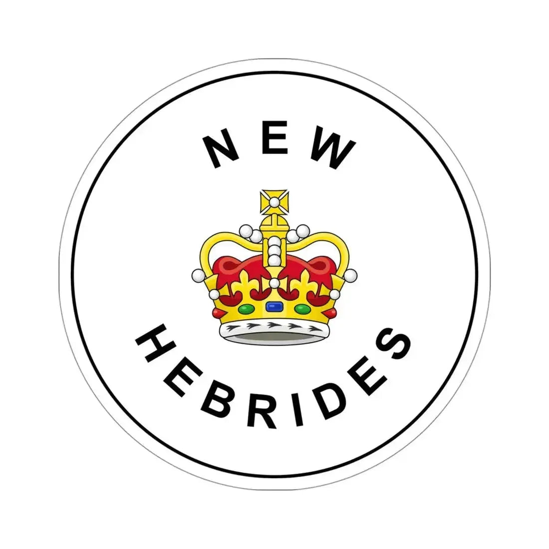 Badge of the British New Hebrides (1952–1980) STICKER Vinyl Die-Cut Decal 4 Inch - The Sticker Space