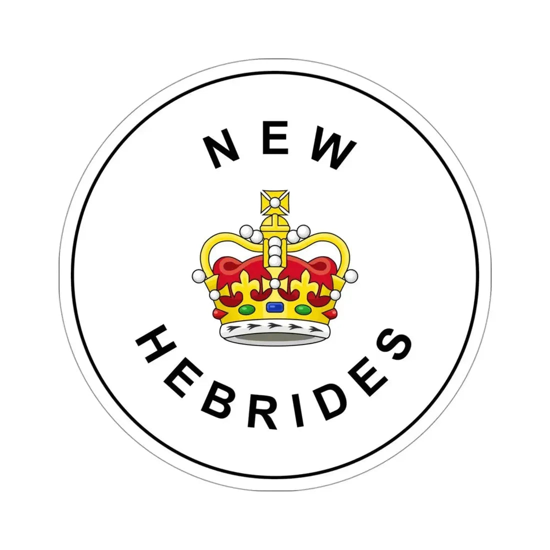 Badge of the British New Hebrides (1952–1980) STICKER Vinyl Die-Cut Decal 4 Inch - The Sticker Space