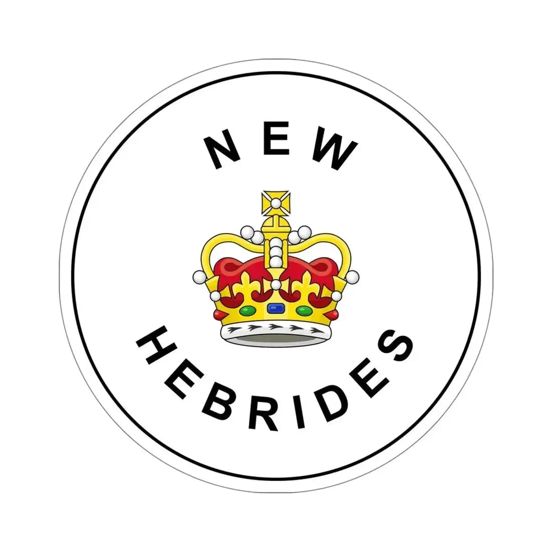 Badge of the British New Hebrides (1952–1980) STICKER Vinyl Die-Cut Decal 5 Inch - The Sticker Space
