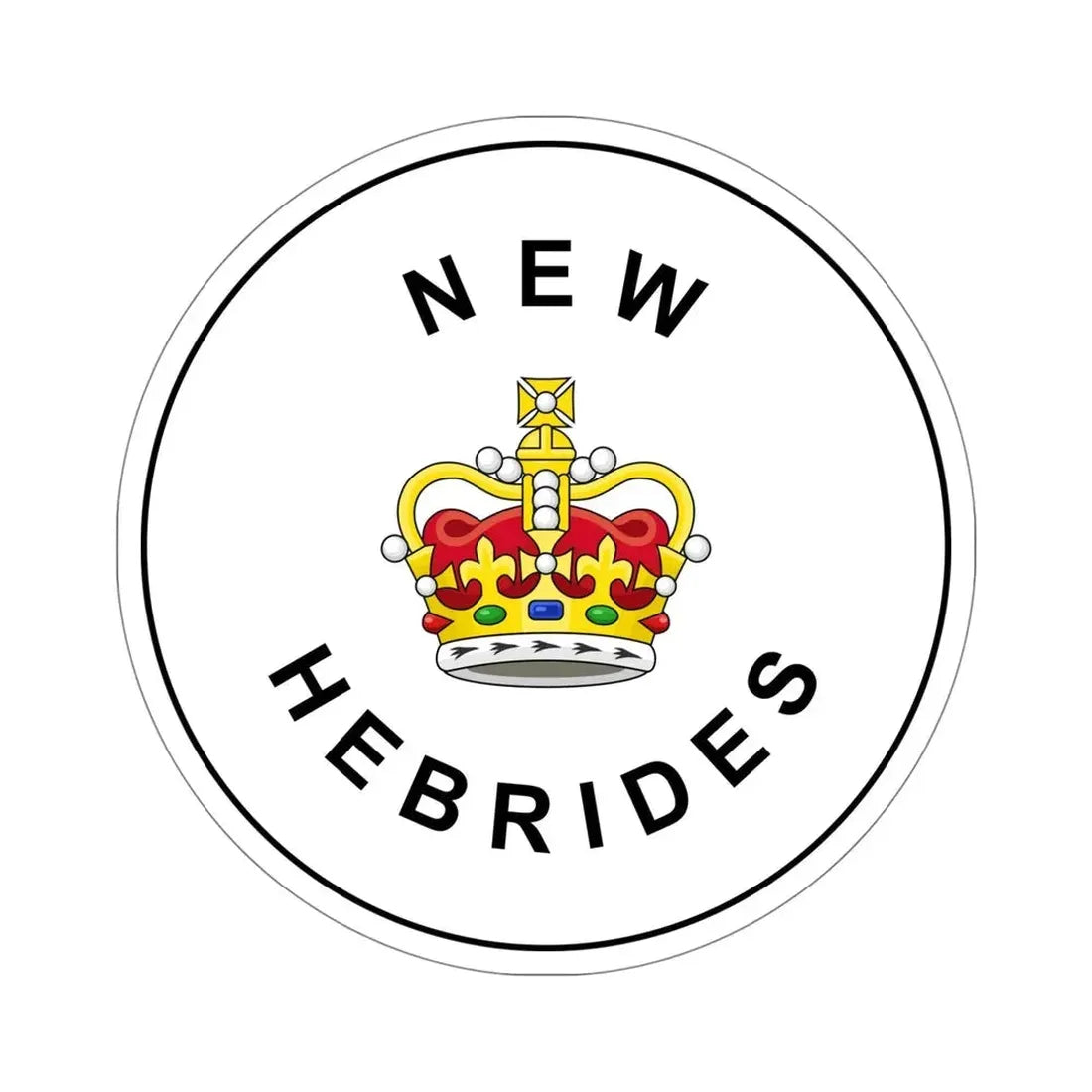 Badge of the British New Hebrides (1952–1980) STICKER Vinyl Die-Cut Decal 5 Inch - The Sticker Space